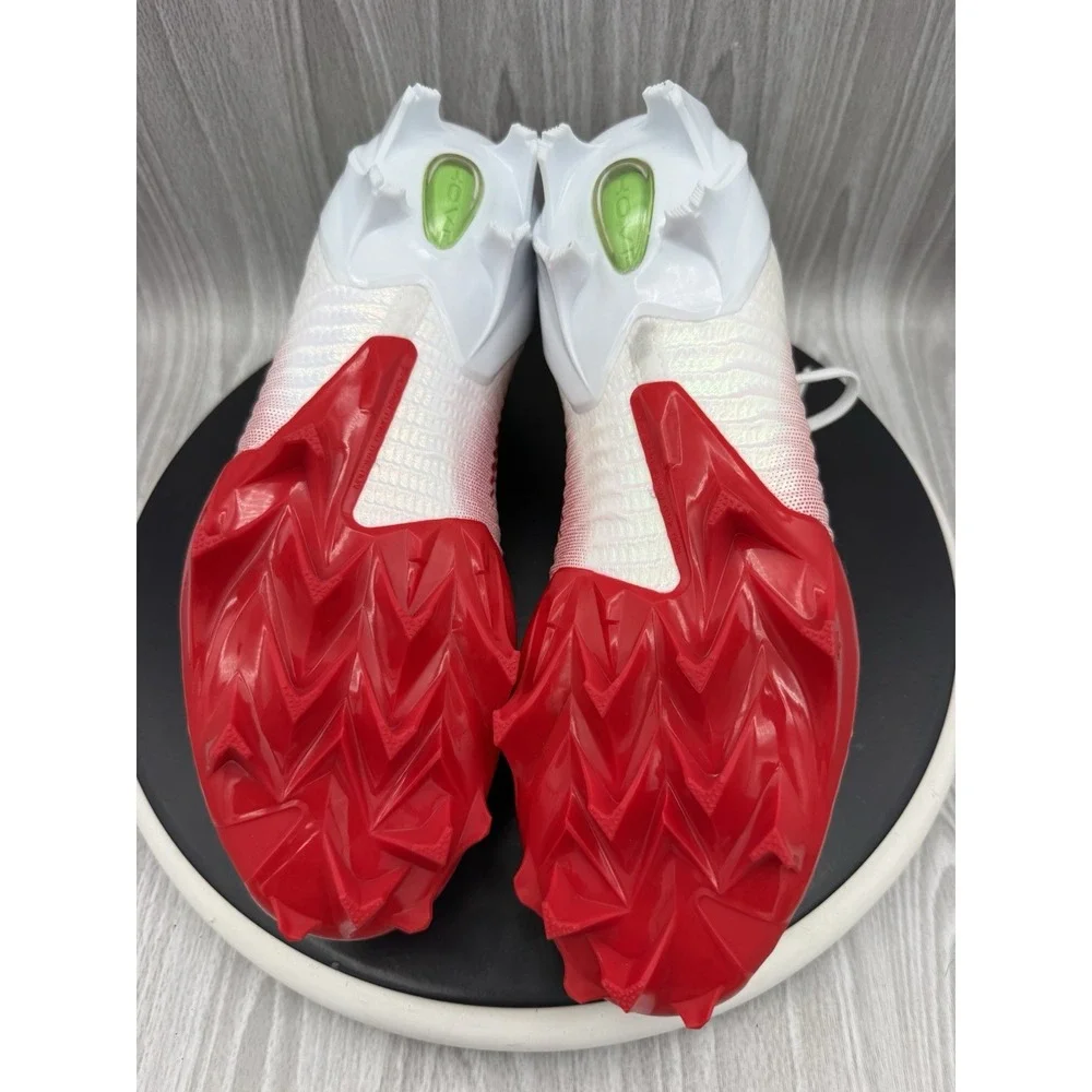 Under Armour UA Blur Pro Mens Size 9 White‎ Red Football Cleats 3028220-101